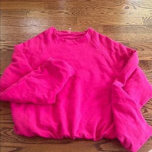 NWOT Free People Movement Hot Pink Crewneck